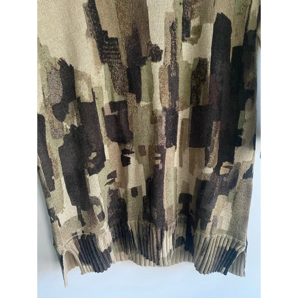 Wearable Art! Nie + Zoe Abstract Cowl Neck Sweater size M - Picture 8 of 9